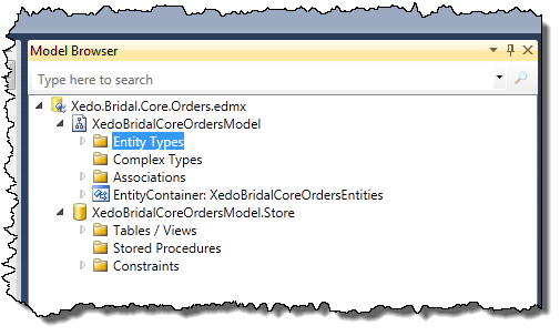 The model browser window