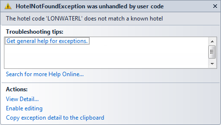 Aggregate Exception Example - Exception Assistant